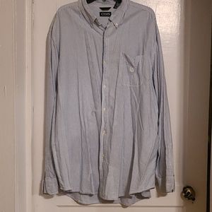 Men's blue/white striped dress shirt